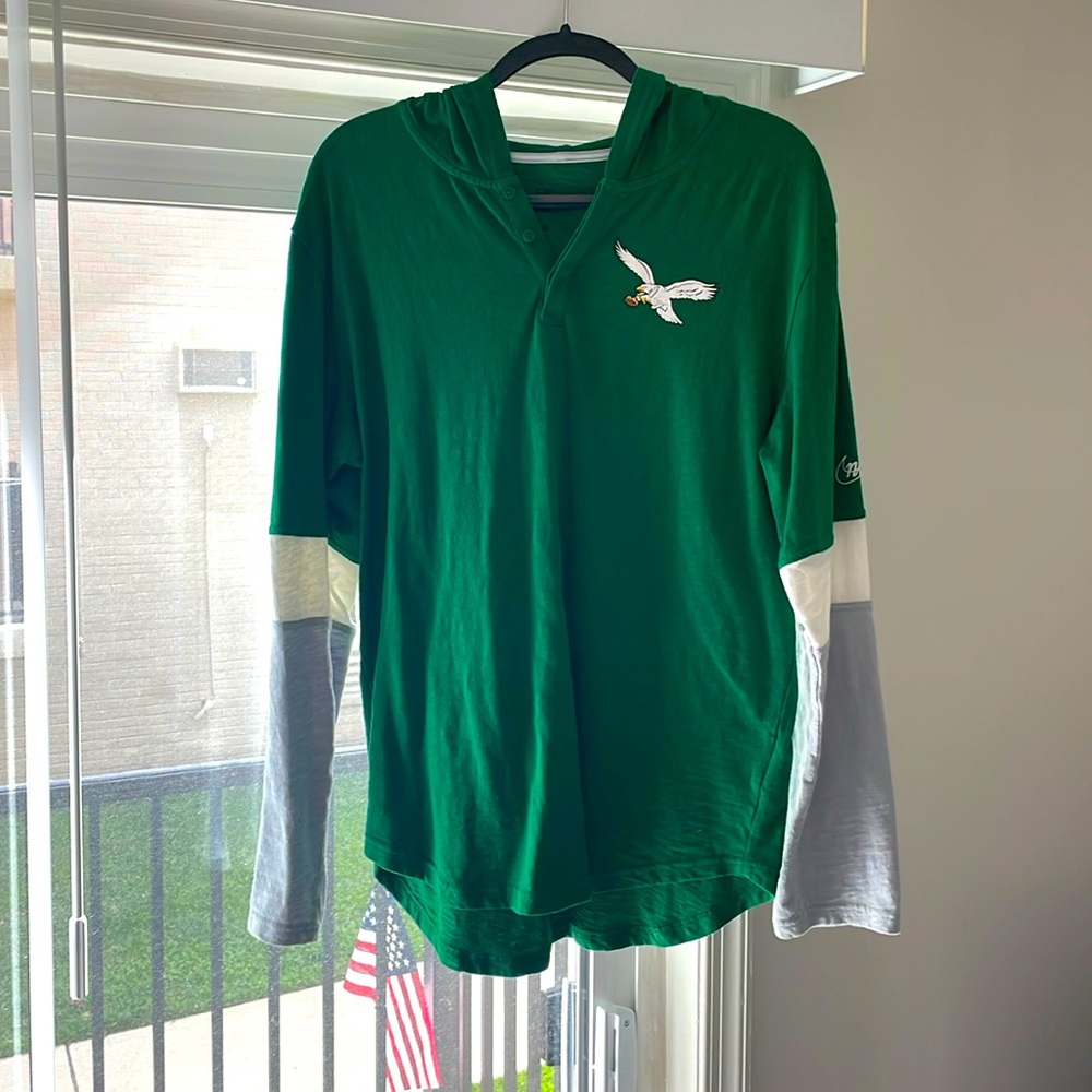 Philadelphia Eagles Nike Kelly Green lightweight hoodie -  Large, 100% cotton